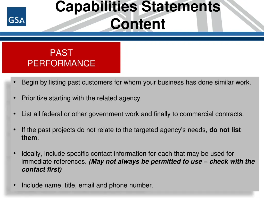 capabilities statements content 11