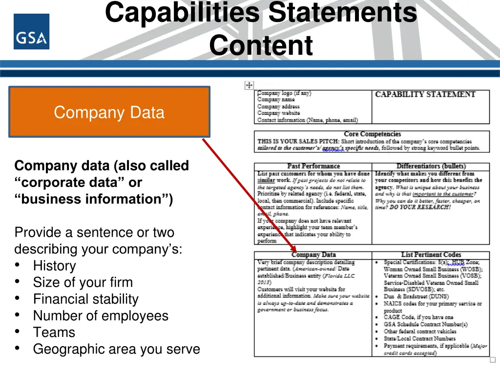 capabilities statements content 12