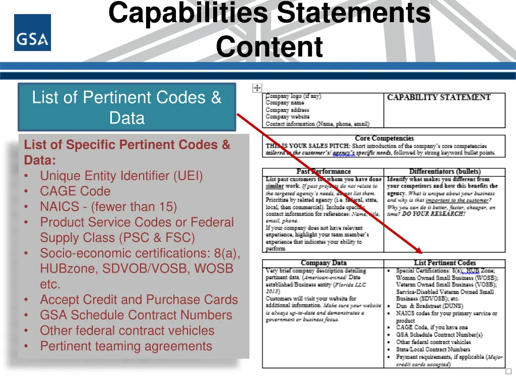 capabilities statements content 13