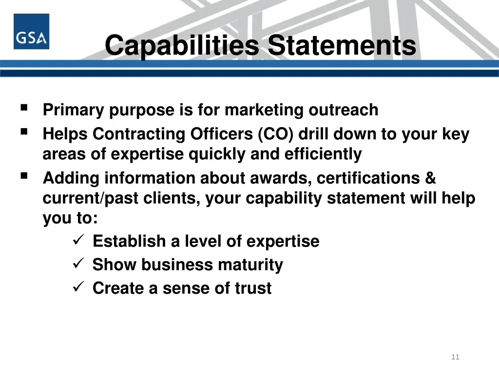 capabilities statements