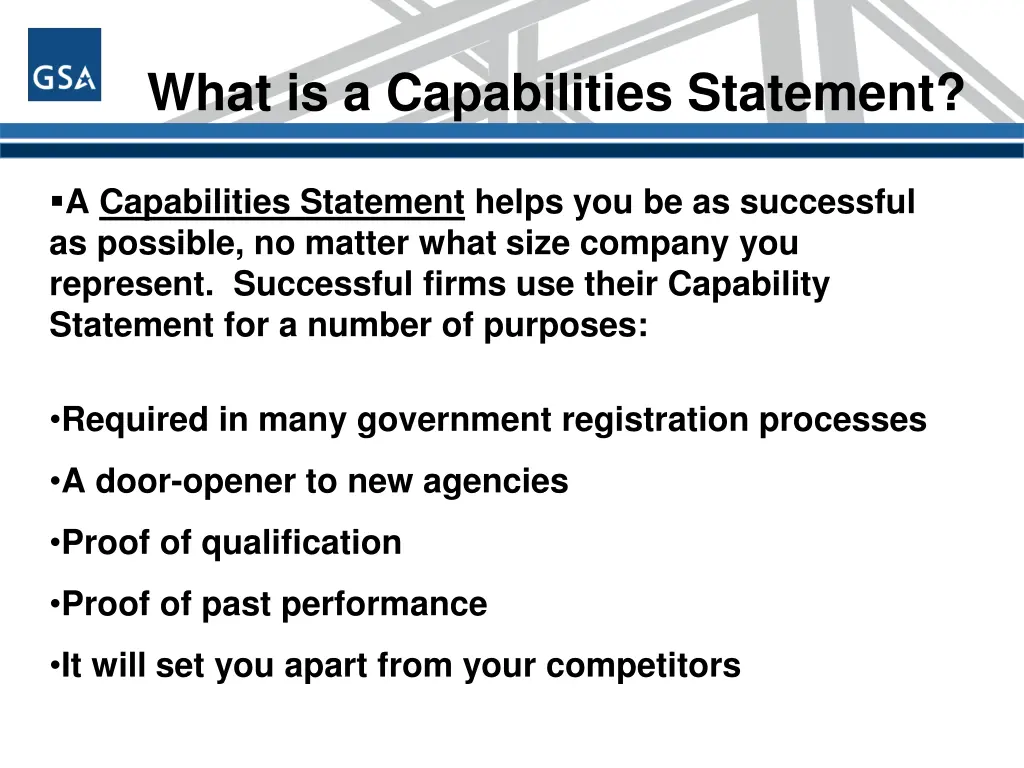 what is a capabilities statement 2