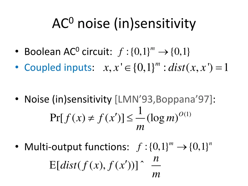 ac 0 noise in sensitivity