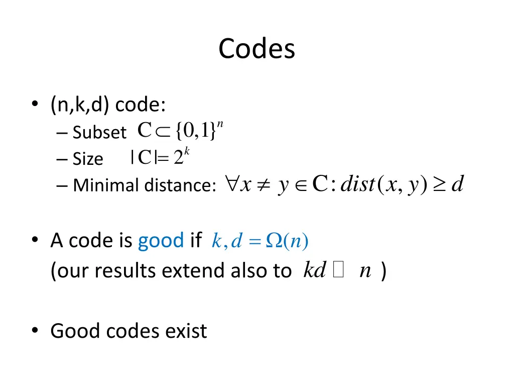 codes