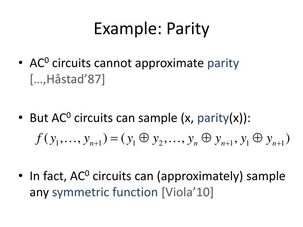 example parity