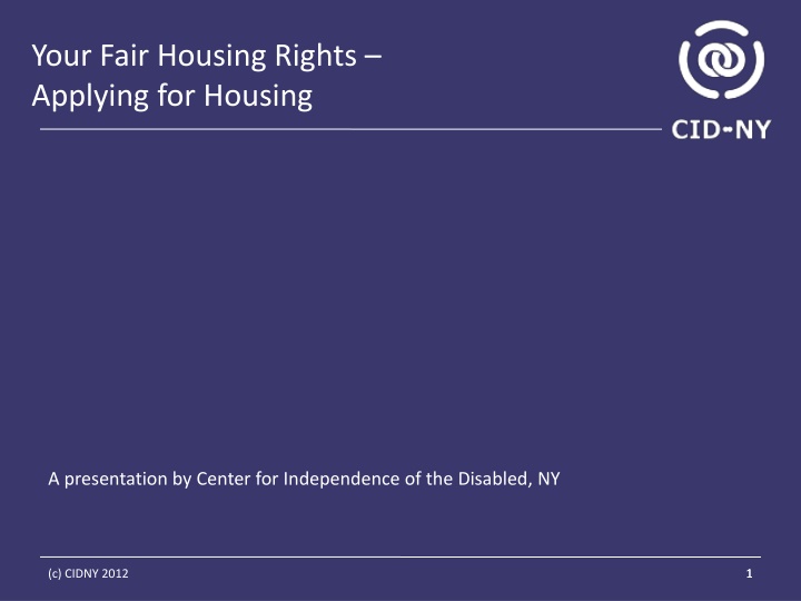 your fair housing rights applying for housing