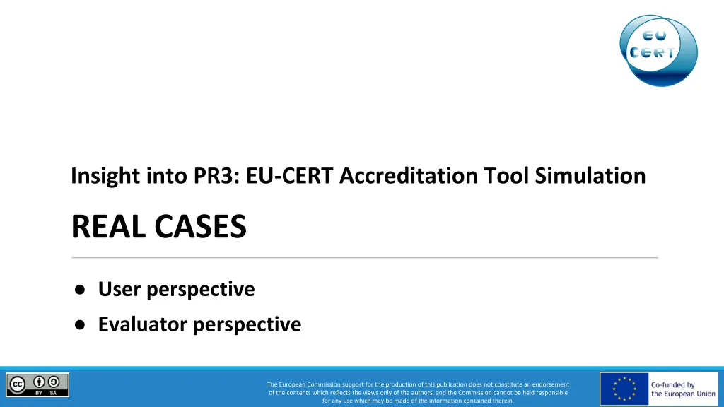 insight into pr3 eu cert accreditation tool