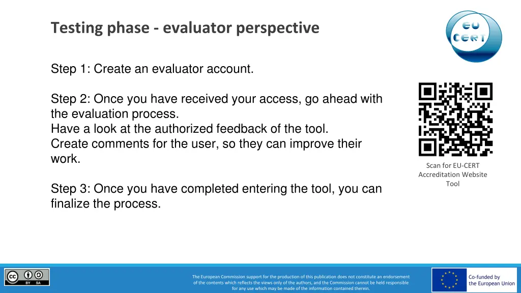 testing phase evaluator perspective