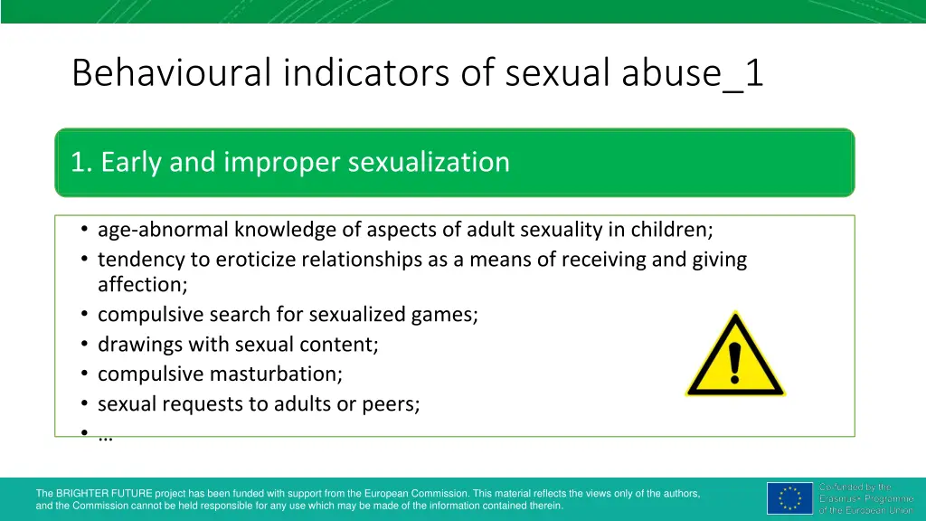 behavioural indicators of sexual abuse 1