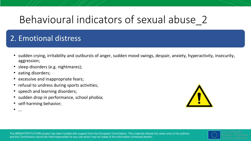 behavioural indicators of sexual abuse 2