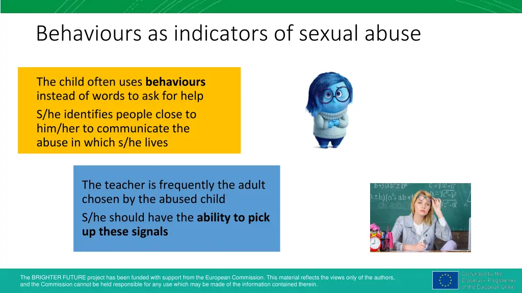 behaviours as indicators of sexual abuse