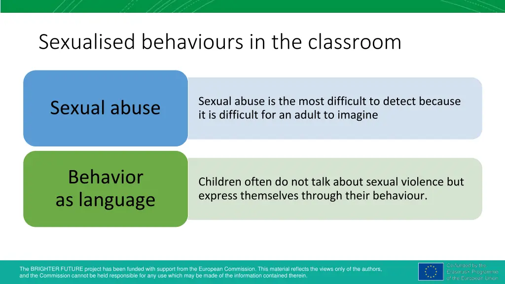 sexualised behaviours in the classroom