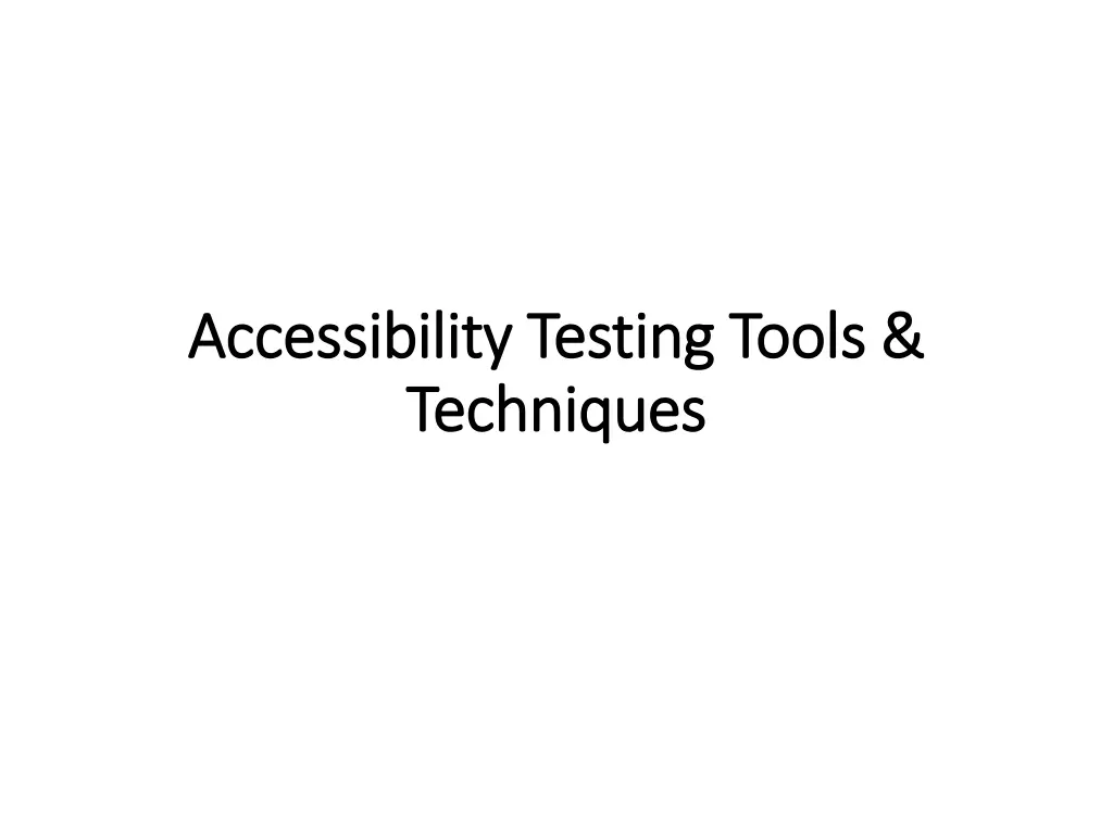 accessibility testing tools accessibility testing