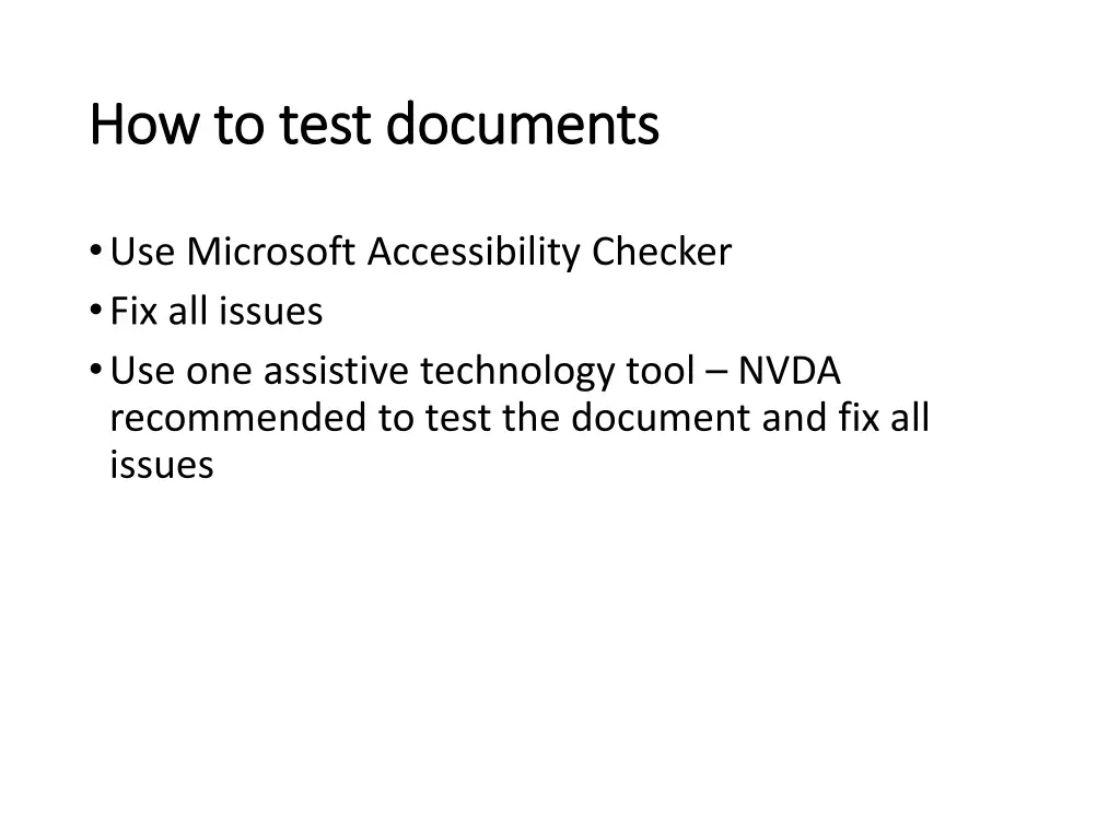 how to test documents how to test documents