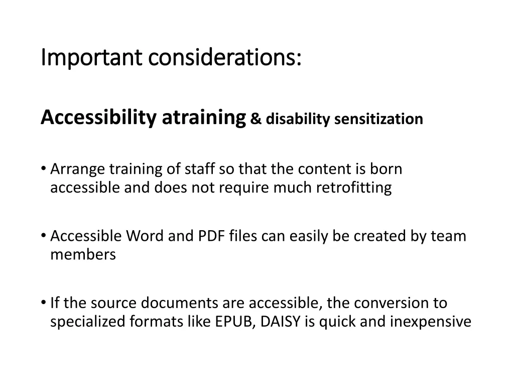 important considerations important considerations 2