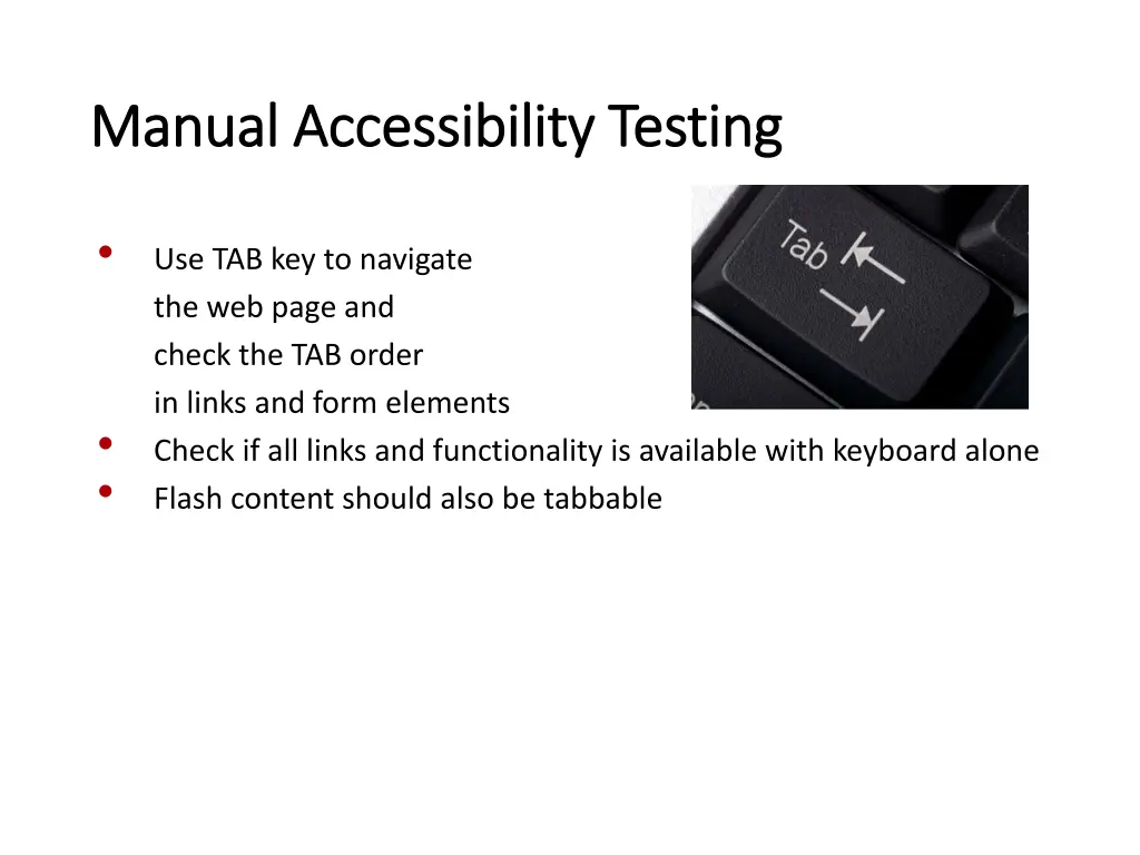 manual accessibility testing manual accessibility