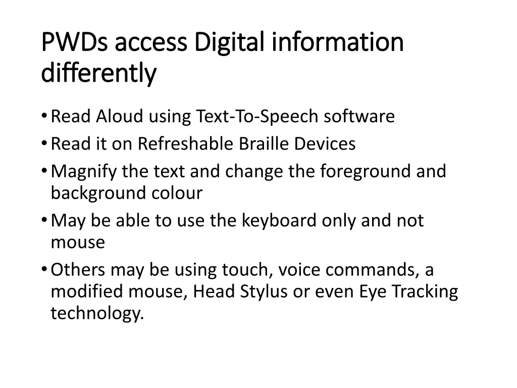 pwds access digital information pwds access