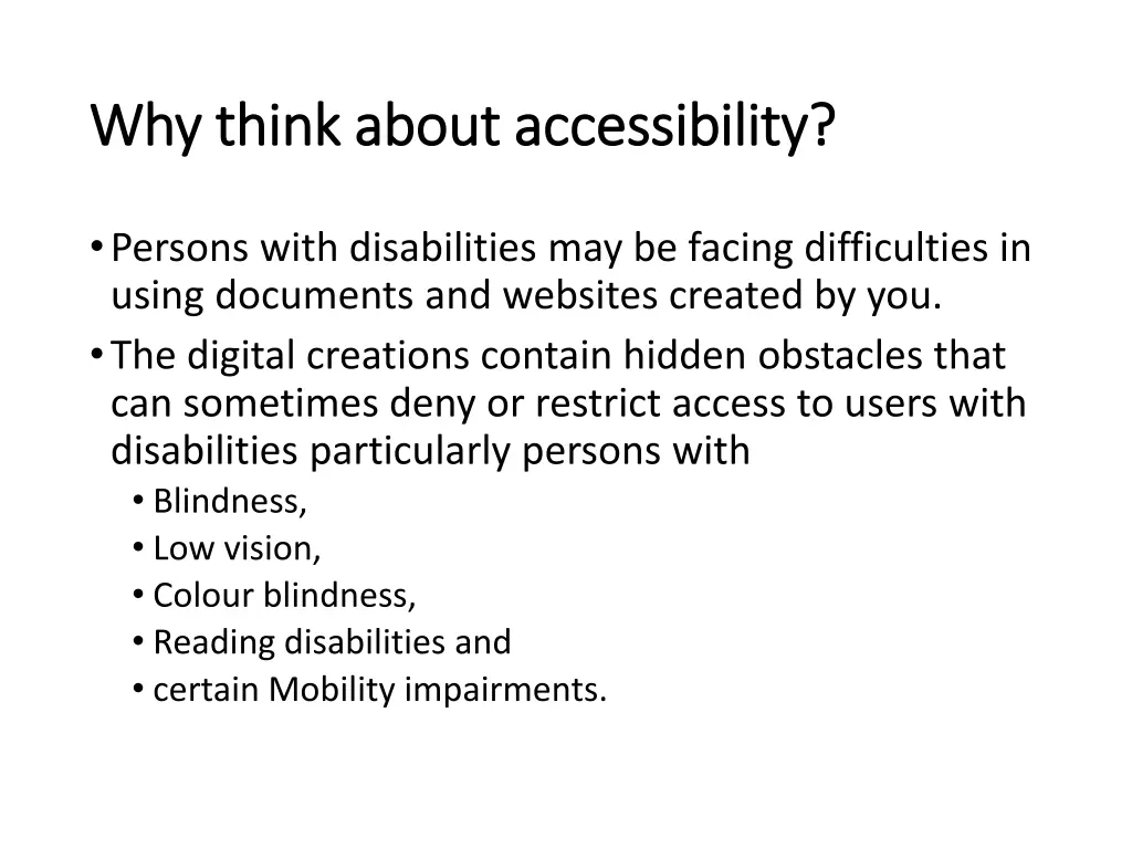 why think about accessibility why think about