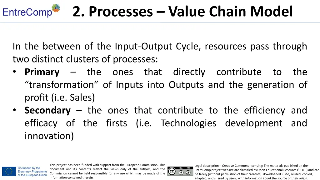 2 processes value chain model