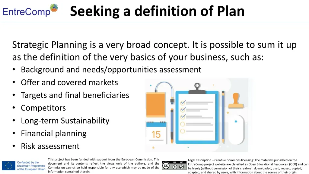 seeking a definition of plan 1