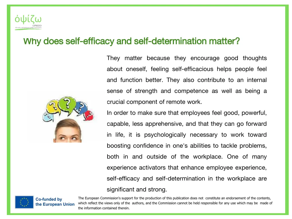 why does self why does self efficacy and self