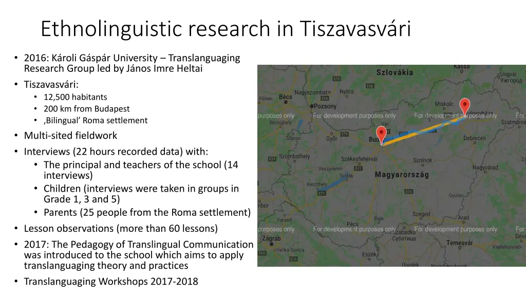 ethnolinguistic research in tiszavasv ri