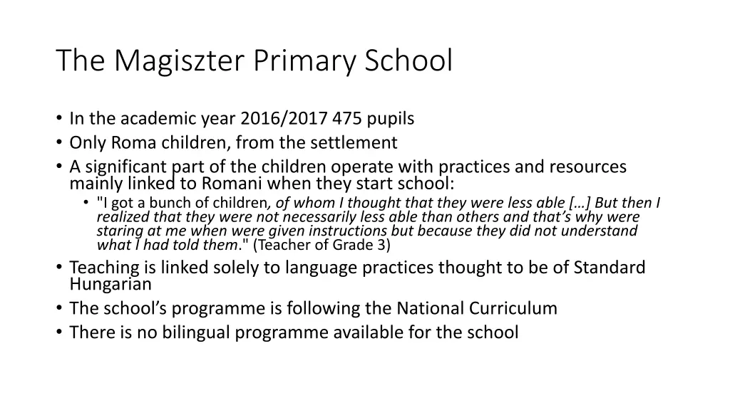 the magiszter primary school