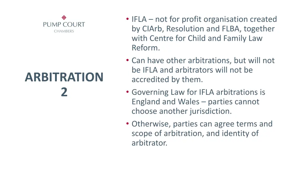 ifla not for profit organisation created by ciarb