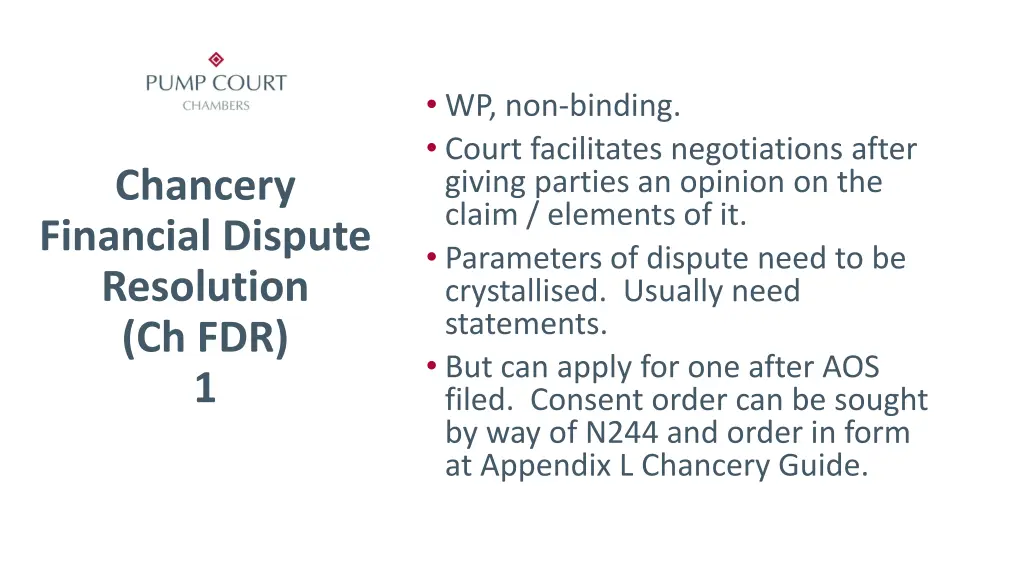 wp non binding court facilitates negotiations