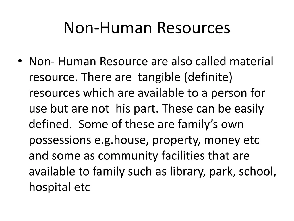 non human resources