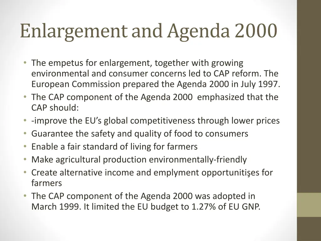 enlargement and agenda 2000 1