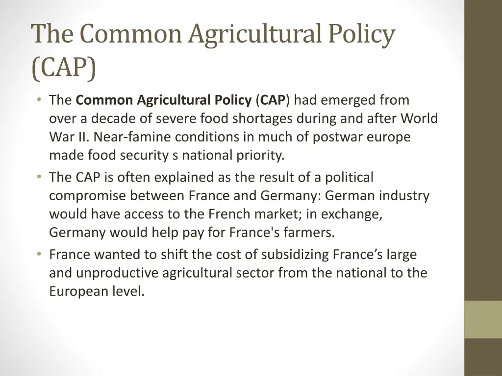 the common agricultural policy cap