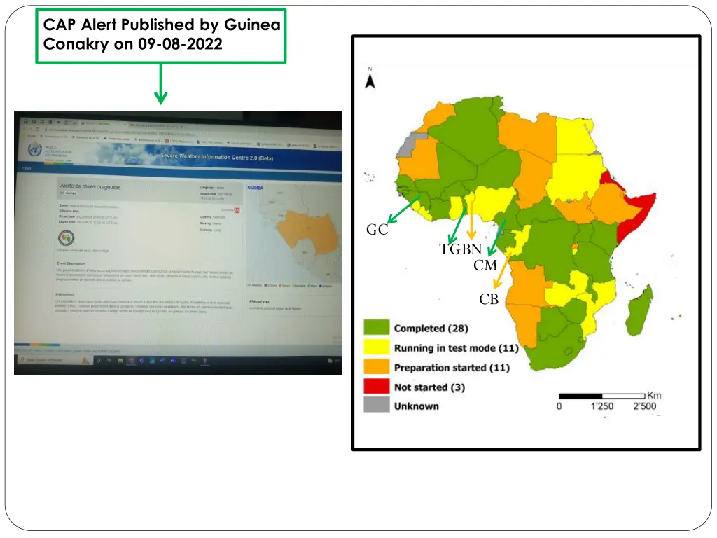 cap alert published by guinea conakry