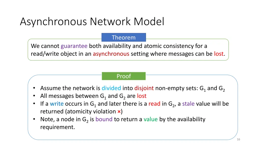 asynchronous network model