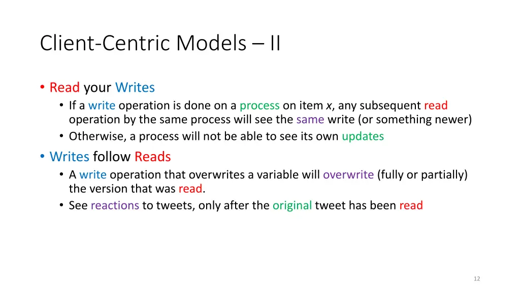 client centric models ii