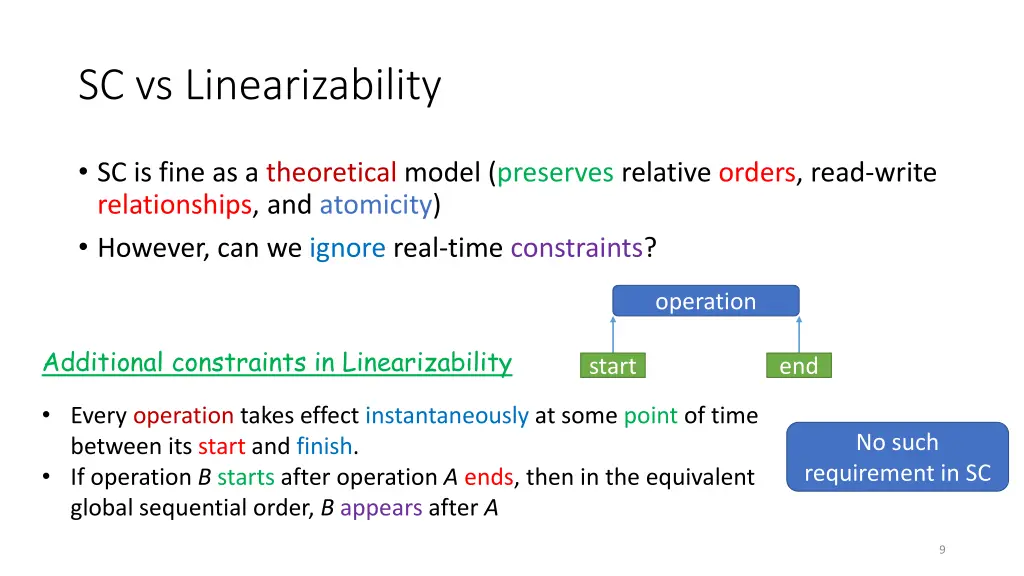 sc vs linearizability