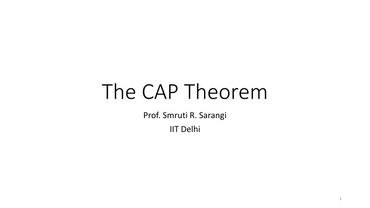 the cap theorem