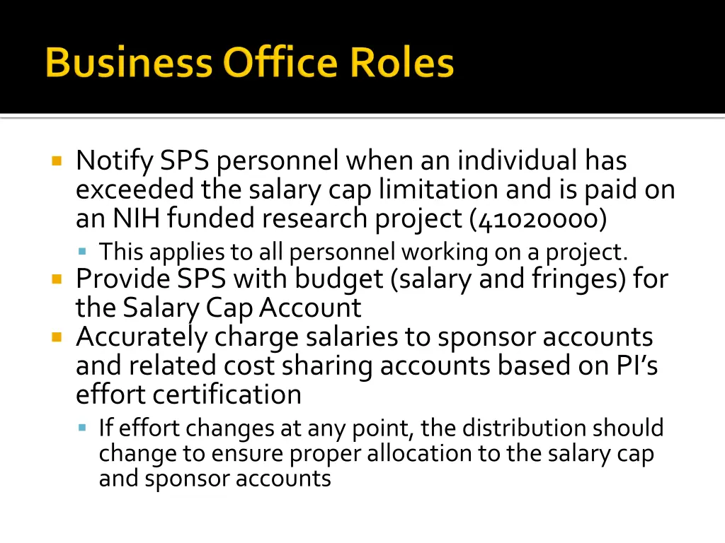 notify sps personnel when an individual