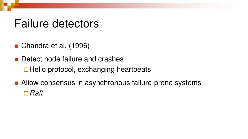 failure detectors