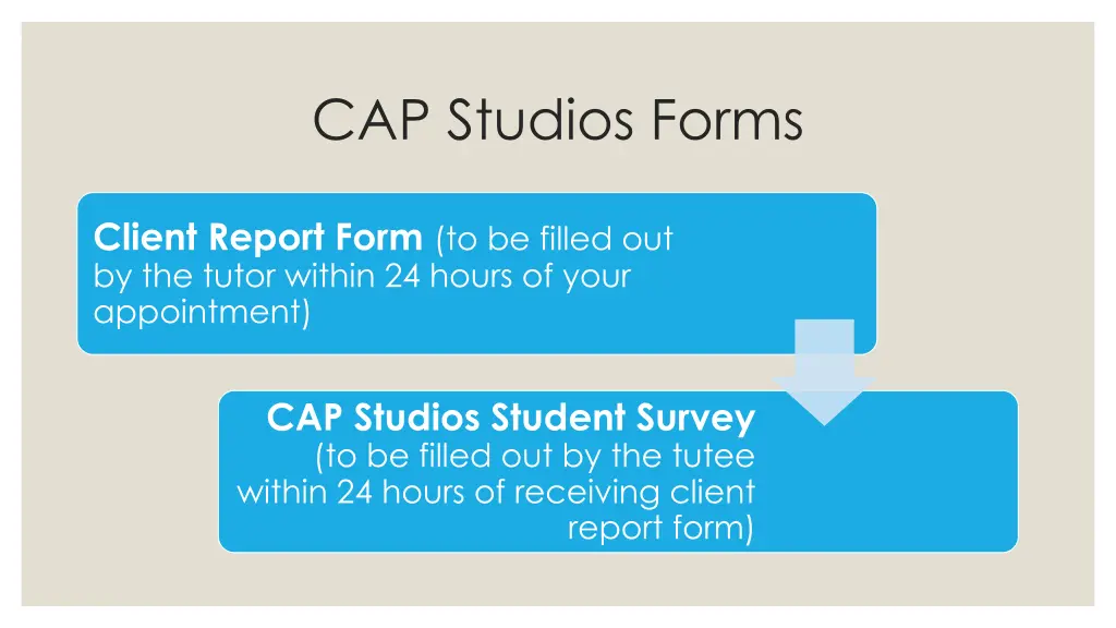 cap studios forms