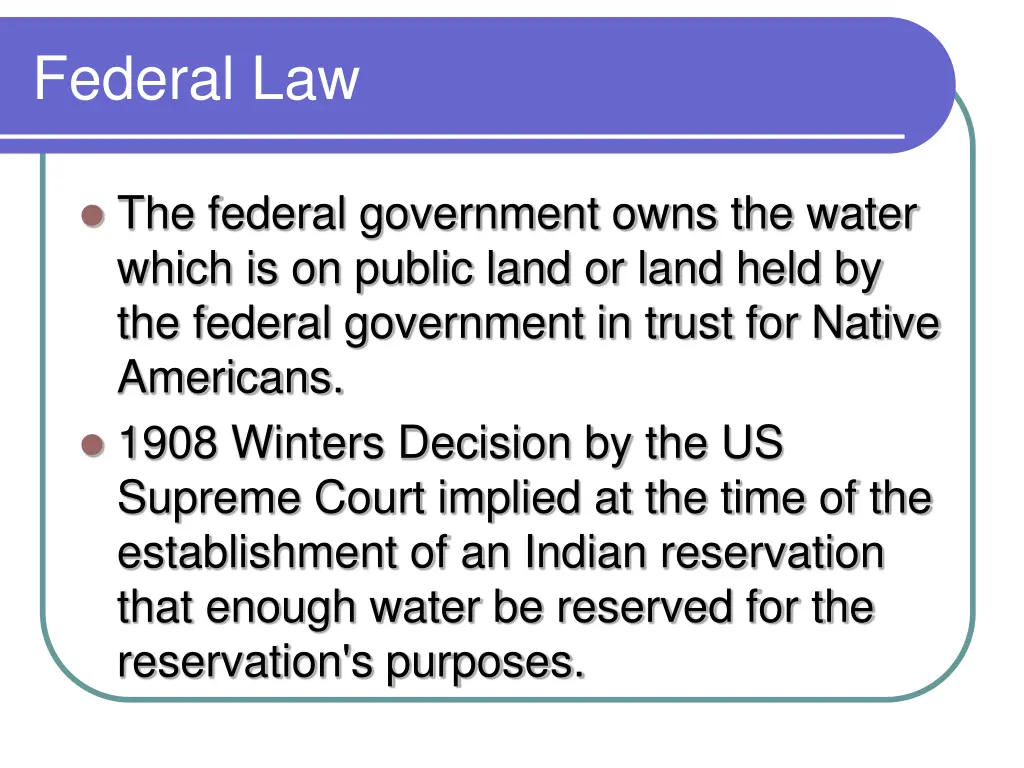 federal law