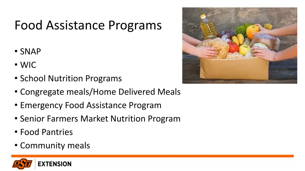 food assistance programs