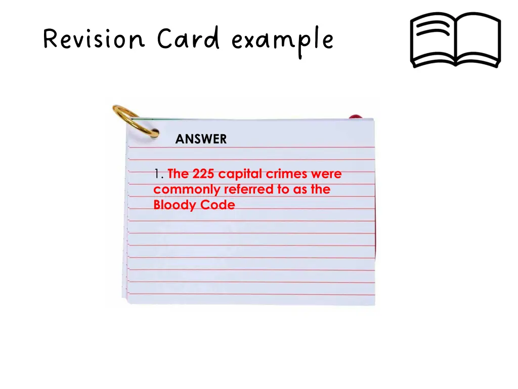 revision card example 1