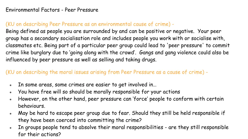 environmental factors peer pressure