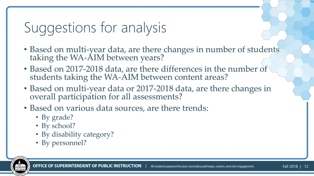 suggestions for analysis