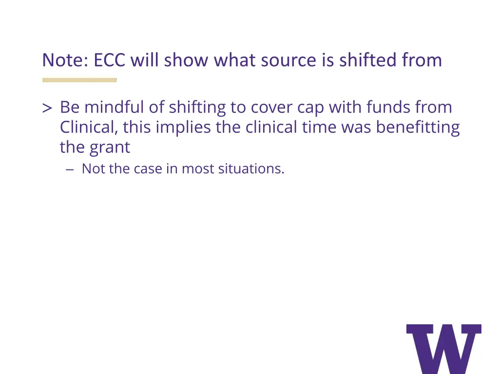 note ecc will show what source is shifted from