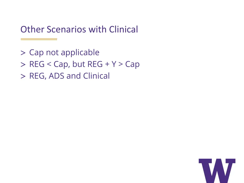 other scenarios with clinical