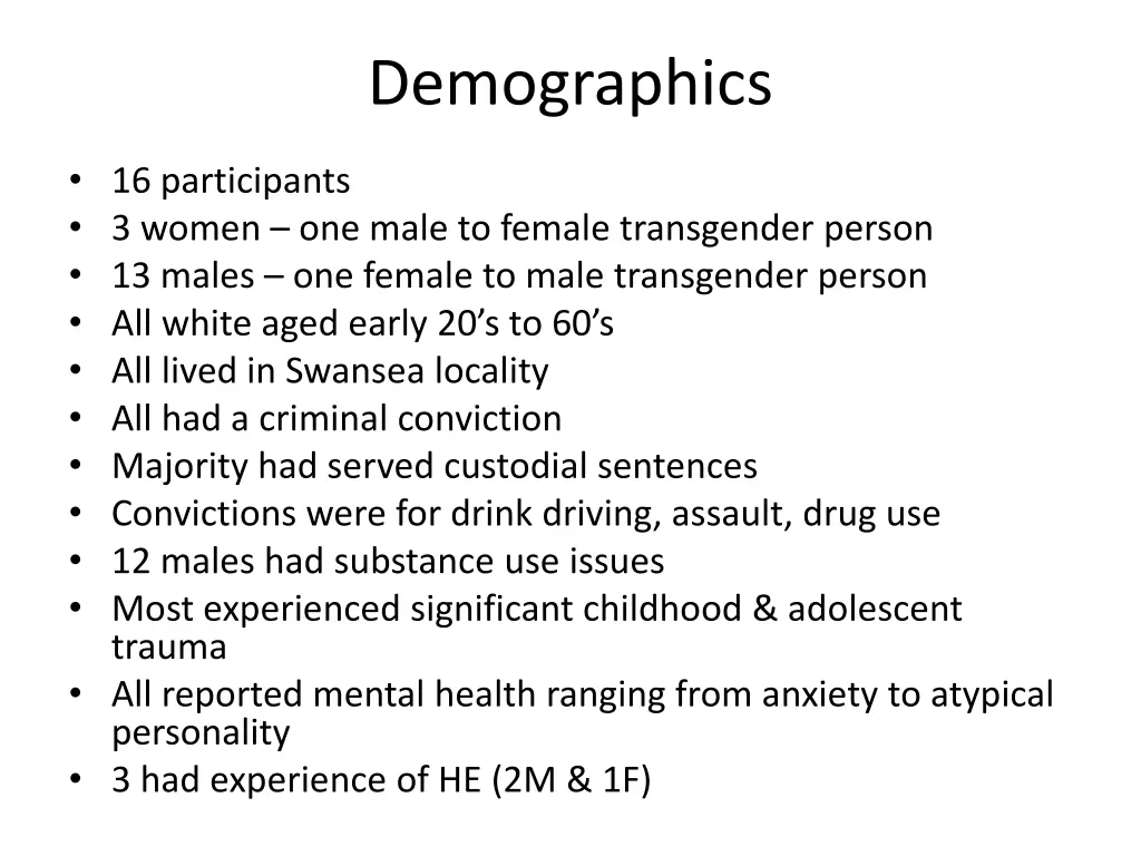 demographics