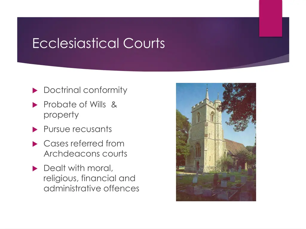 ecclesiastical courts