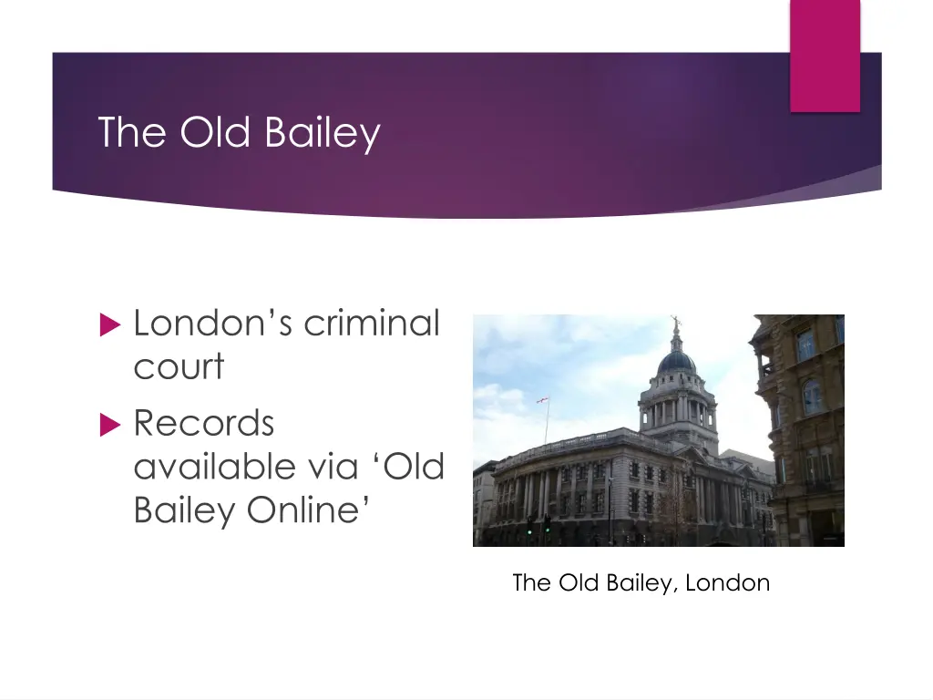 the old bailey