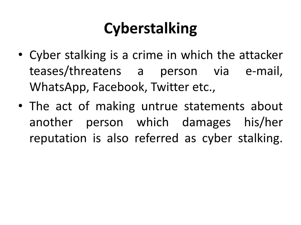 cyberstalking